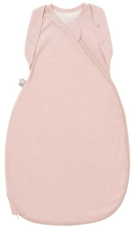 Tommee Tippee Swaddle Bag, 3-6m, 2.5 Tog for 16-20°C, Blush Sleeping Bag, Soft Cotton-Rich Fabric, Healthy Hip Development Design, Bottom to Top Zip