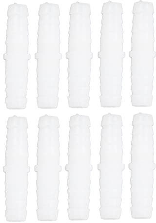 10 Stück Kunststoff-Schlauchnippel, Gerade, Gleich, mit Widerhaken, Splicer, Mender, Rohrverbindung, Verbindungsadapter für Luft, Wasser, Kraftstoff, Weiß(9-9mm through)