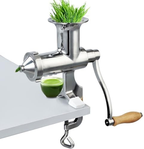 XINGLUOY Presse-agrumes portatif d'herbe de blé d'acier inoxydable, Machine manuelle d'extracteur for le jus de légume de fruit d'herbe de blé