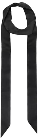 Amusingtao Dress Satin Sash Belt Elegance Skinny Scarf Ladies Belts for Dresses Multifunctional Thin Silk Scarves Belts Women Girls for Dress Gown Casual (Black)