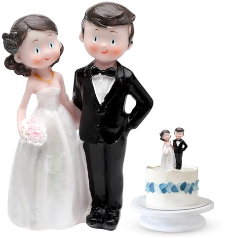 Figura de Novios, Decoración de Tartas para Boda y Propuesta, Novia y Novio, Tarta de 12 cm, Poliresina