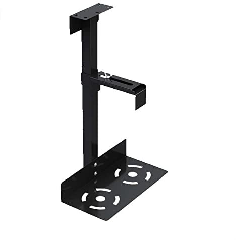 Support PC Support universel pour boîtier PC sous le bureau, côté mur, montage sur support de processeur, support de cintre réglable pour ordinateur central, convient à la plupart