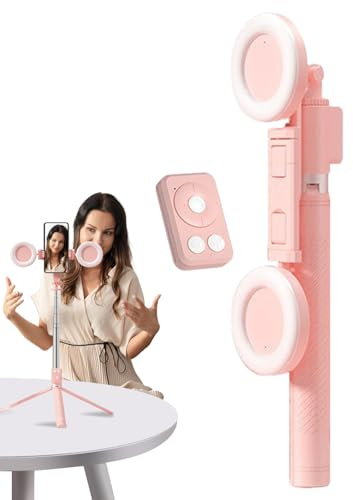 Selfie Stick Stativ - Kamerapinnhållare, mobilstativ | Trådlös telefonstativ, expanderbar selfie-monopod, roterande stativhandtag, kompakt selfie, team