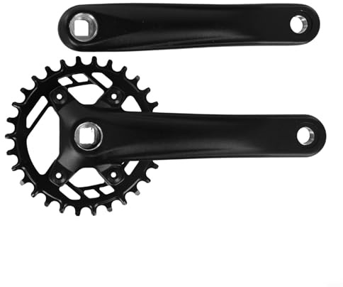 EffiFish Bielas de bicicleta, 30T sola velocidad plato 170mm agujero cuadrado para bicicleta eléctrica montaje bielas