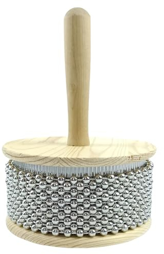 Cabãsa De Madera - Madera, Coctelera De Mano, Ritmo Suave | Instrumento De | Percusión Hecho A Mano Duradero, Sonajero De Música Latina Para Rendimiento Del Grupo, Grabación En Estudio Y Usatio