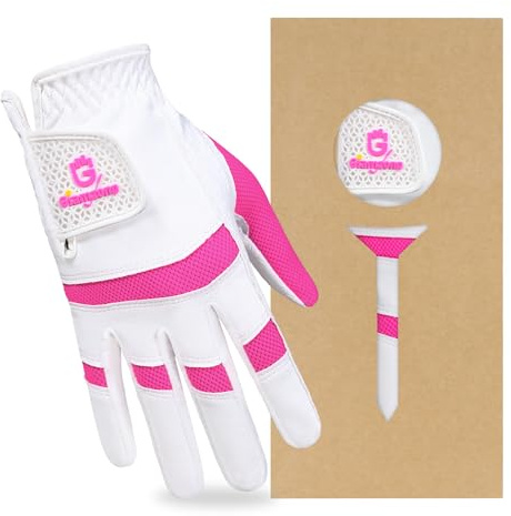 GIAMZONP Womens Golf Glove for Left or Right Hand 1 Pack, Breathable Lightweight Ladies Golf Glove with Non-Slip Grip for Women Golfers