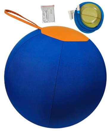 Lizeboyi 17.7'' Herding Ball Für Hunde, Pferdebälle, Großer Hundeball Unzerstörbar Mit Pumpe, Interaktiv Hundespielzeug, Für Haustiere, Kompatibel Mit Hirten, Viehhunden, Pferdspiel – Blau