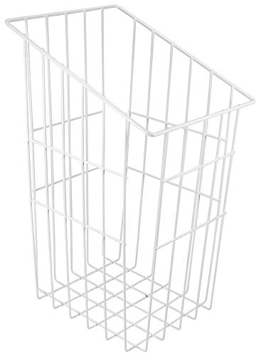 Gedotec Cesto portabiancheria in rete bianca con funzione di sospensione | LxP: 240 x 290 mm | Made in Germany | Raccoglitore impilabile per armadi e ripostigli