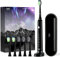 JTF Sonic Electric Toothbrushes for Adults with 6 Brush Heads and Portable Travel Case,Sonic Toothbrush with 5 Cleaning Modes and 2 Mins Smart Timer, One Charge for 60 Days Use,Black