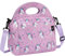 Kasgo Lunch Box Bag, Lightweight Kids Lunch Bag Neoprene Toddler Lunch Bag Girls Snack Tote Bag with Front Pocket and Detachable Shoulder Strap for School Picnic Travel (Purple Unicorn)