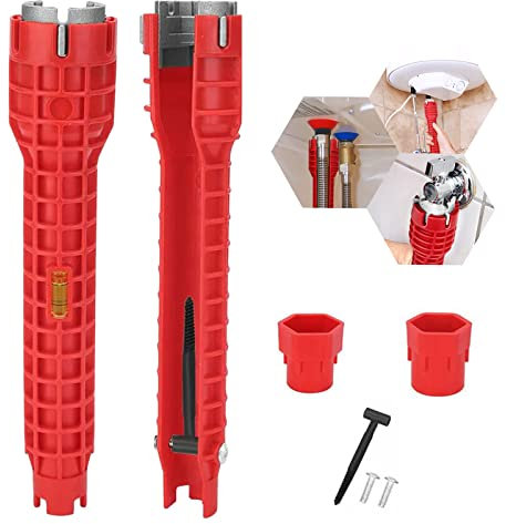 GoPaw Multi Tool Faucet Wrench 8 in 1, Faucet Wrench Tool Kitchen Faucets Sink Basin Wrenchs Tap Spanner for Sinks/Bathroom/Kitchen