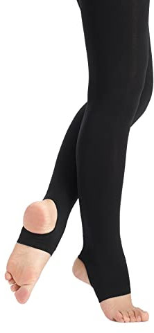 tanzmuster Ballettstrumpfhose Damen - Dalia - mit Steg - Schwarz Größe M - schwarze Strumpfhose fürs Ballett - Ballettkleidung für Erwachsene