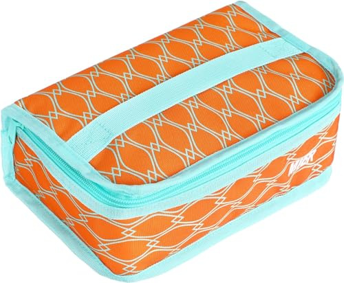 MIER Small Lunch Box Bag Food Storage Cooler Bags Insulated Travel Kit for Women and Men, Orange
