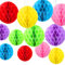 12 Stück Regenbogen Seidenpapier Wabenbälle Deko Bunt Faschingsdeko Party Dekoration Kit für Garten im Freien Partys Kindergeburtstage, Rave-Partys, Weihnachten, Ostern (15cm und 20cm)
