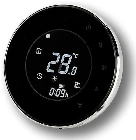 Caslant 6000 Serie Wi-Fi Termostato - Termostato con Pantalla Táctil Programable para Calefacción o Aire Acondicionado - Control Remoto Desde Teléfono Móvil Compatible con Alexa, Google Home e IFTTT