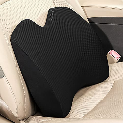 Bonikita Super Soft Car Lumbar Support Pillow Memory Foam Car Seat Backrest Ergonomic Design Pain Relief Car Back, Office Chair, Wheelchair Support Cushion