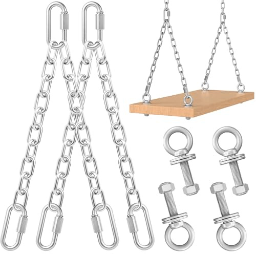 Consripie Catena di prolunga per altalene, set da 2 pezzi, adatta per altalene, amache per bambini, ecc