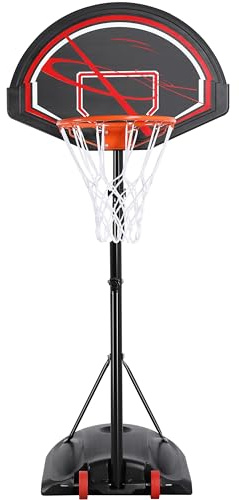 Yaheetech Portable Basketball Hoop, Height Adjustable Basketball Stand, Freestanding Basketball Net, 217-277 cm