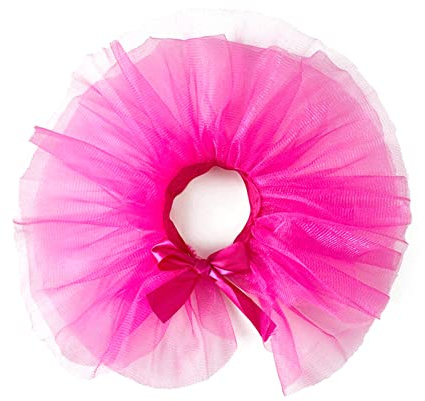 Hapihom Falda tutú colorida para mascotas, lindos vestidos de cumpleaños, suministros para mascotas, para perros grandes, medianos y pequeños, gatos, rosa rojo, L
