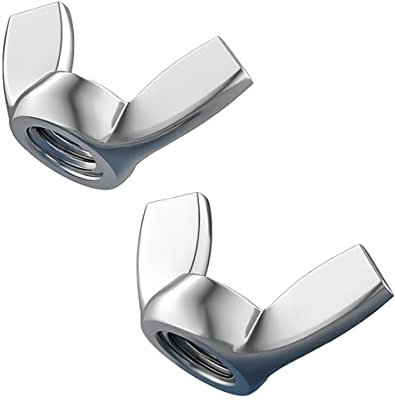 Qrity 10 Pièces Écrous Papillons à Oreilles M6, Ecrous à Oreilles pour Bricolage, Mécanique, Décoration de Meubles