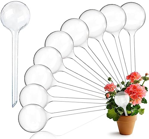 LATRAT Lot de 12 petites boules d'arrosage - 13 x 5 cm - Distributeur d'eau - Auto-arrosage des plantes - Boules d'irrigation automatique - Ampoule d'irrigation (12)