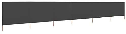 Homgoday 6-teiliges Windschutzgewebe Faltbar Strand Windschutz Sichtschutz Zaunblende für Camping Balkon Terrasse Garten Zaun Strand 800 x 80 cm Grau