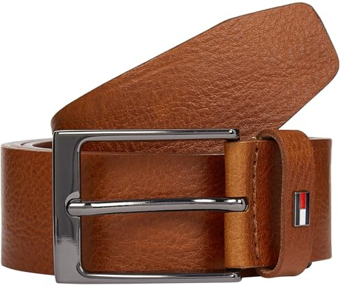 Tommy Hilfiger Ceinture Homme Layton 3,5 cm Cuir, Marron (Cognac), 115 cm