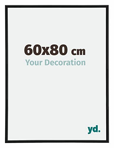 yd. Your Decoration - Puzzlerahmen 60x80 cm - Schwarz Matt - Puzzlerahmen 1500-2000 Teile - Kunststoff Bilderrahmen - Annecy