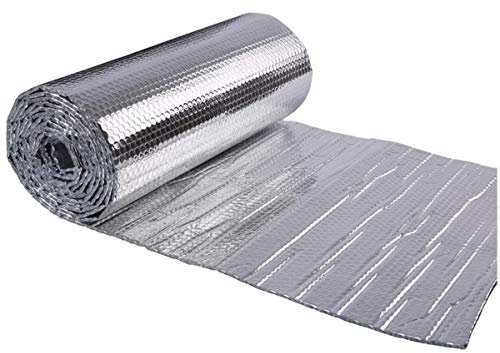 Película Aislante de Aluminio, Placa reflectora, Color Acero, Vidrio, Parasol, Protector Solar, Aislamiento de calefacción por Suelo Radiante, película Reflectante, Suelo de ático, Pared, au
