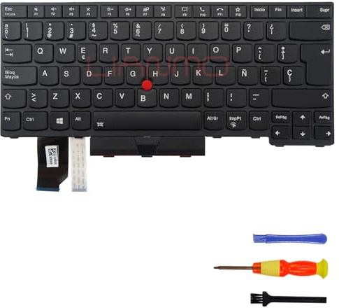 Teclado retroiluminado de repuesto compatible con Lenovo ThinkPad L14 Gen1 Gen2 (español)