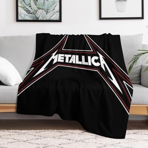 ZRCLXLVU Metallica Couverture douillette durable pour la maison relaxante à la télévision en peluche anti-plis à séchage rapide