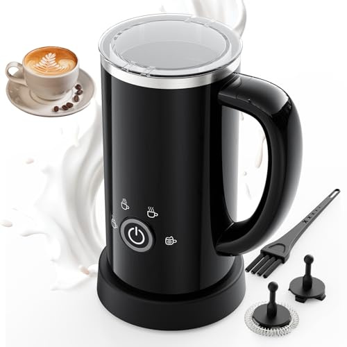 Milk Frother Electric 4 in 1 - Automatic Milk Frothers and Milk Steamer 400ML,Warm and Cold Foam Maker for Coffee, Latte, Cappuccino, Macchiato, Hot Chocolate,Ideal for Home & Office Use