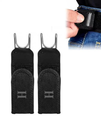 KAHZOR 2 Piezas Cinturones sin Hebilla para Hombre y Mujer, Elásticos Ajustables Invisibles, Máxima Comodidad para Jeans y Pantalones