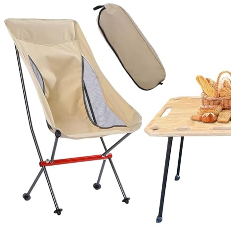 Generico Silla plegable para exterior, silla portátil para sentarse – Asiento compacto de trekking – para camping, senderismo, picnic, jardín, playa y libre