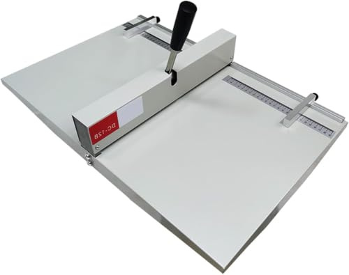 Heavy Duty Manual Paper Creaser Machine 360mm Scorer med Magnets A4 A3-kortmappverktyg Precision Metalldisk Vikutrustning Tyst Ergonomiskt Handtag för Business Office-förvaringsförvaringskärl
