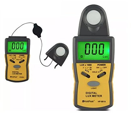 REY Luxómetro Digital HP-881, Medidor de Luz o Luminosidad, Fotómetro