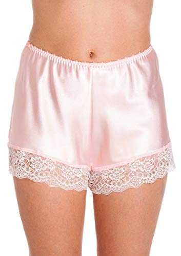 undercover lingerie F58 Womens Luxury Satin French Knickers Pink XXOS