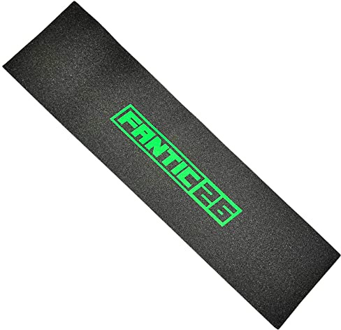 Fantic26 Hoja de lija antideslizante de repuesto para patinete de acrobacias, 58,5 cm (15,5 cm básico), color negro y verde