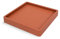 Prime Garden® CONCAVE Plataforma cuadrada y redonda para plantas resistente a la intemperie y al aire libre con ruedas ayuda para el transporte de plantas soporte para macetas (30 x 30 cm terracota)