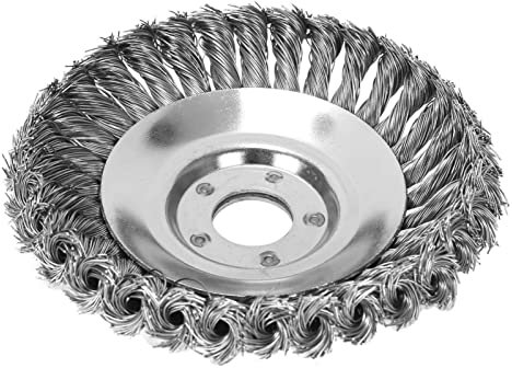 Trintion 25,4 X 150mm Wildkraut Unkrautbürste Motorsense Freischneider Rundbürste Mähkopf Für Stihl gezopfte Schleifbürste Kegel Unkrautbuerste Freischneider