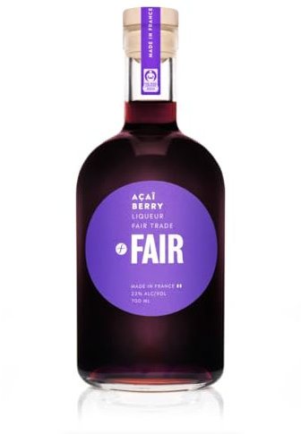 FAIR - Açai - Liqueur de fruits - Origine : France - 22% Alcool - Parfait en cocktail - Notes de mûres & myrtilles - Certifié Vegan - 70 cl