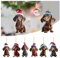 GWAWG 7 x Dackel-Weihnachtsschmuck, hängende Weihnachten Christbaumschmuck, Acryl-Kunststoff, Dackel-Hund, Weihnachtsdekoration für Zuhause, Auto