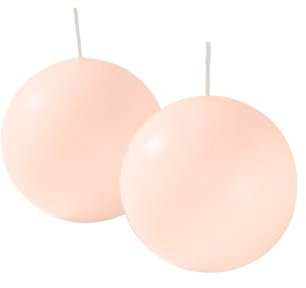 Cereria di Giorgio Risthò Candele Sfera, Cera, Cipria, 8x8x8 cm