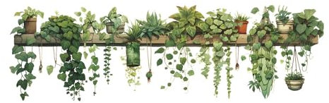 Viojrlly Plantes Vertes Frottent les Transferts Sticker Mural Plante Tropicale Plante en Pot Autocollant Tropicale pour Salon Cuisine Pépinière Chambre Art Bricolage Decoration Murale Stickers Muraux