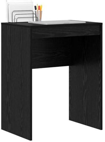 vidaXL Skrivbord Svart Ek 60 x 40 x 76 cm | Enkelt med rena linjer för en modern känsla, Hållbart trä som klarar av att användas länge, Perfekt för att skriva och plugga