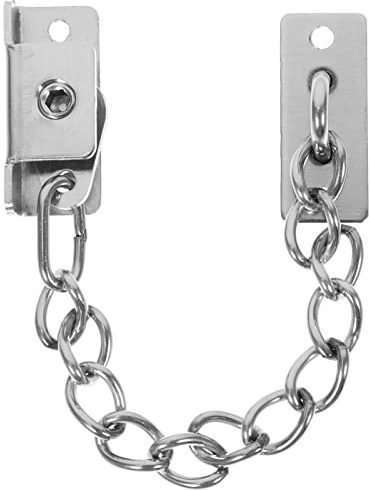 Operitacx Cerradura de Acero Inoxidable de Cadena de Seguridad para Ventanas Protección contra Desgaste y Privacidad Color Plata para Dormitorios y Viviendas