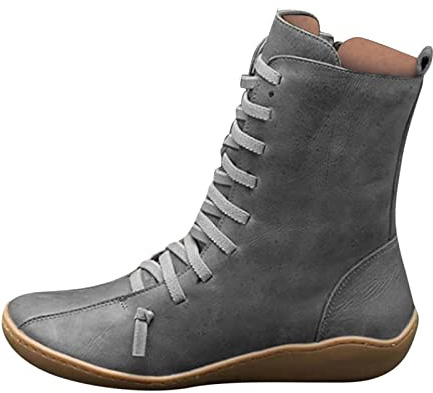 2026 Botines Mujer Retro Bodegas Botas para mujer Botas ocasionales para mujer Botas de mujer Botas de mujer Botas de mujer, gris, 42 EU