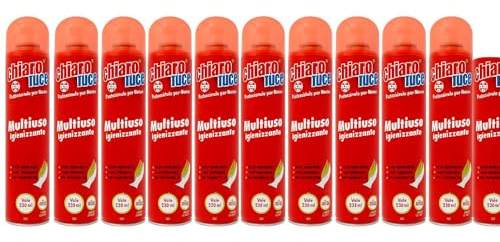 Detergente Multiuso Igienizzante Spray, Set da 2,6,12 di Bombolette da 750 ml, Formula Sgrassante Pronta all'Uso, per Cucina, Bagno, Pavimenti (x12)
