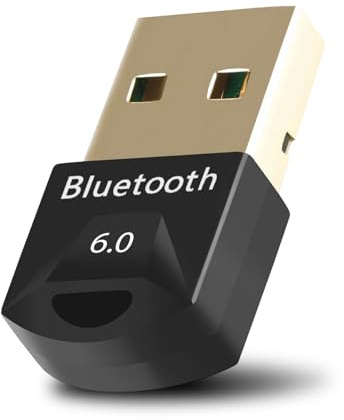 Glitfix Dongle Bluetooth 6.0, Cle Bluetooth pour PC, Adaptateur USB pour Windows 11/10/8.1, Plug and Play, pour PC, Ordinateur Portable, Souris, Tablette, Casque, 7 Dispositifs (C)