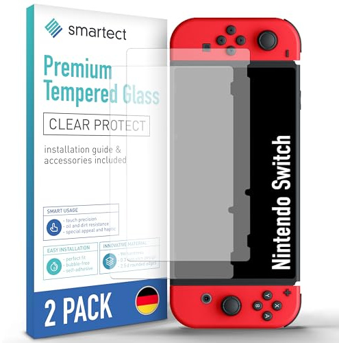 smartect Skärmskydd 2 Stycken för Nintendo Switch 2019/2018 / 2017